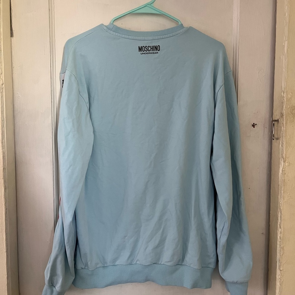 Moschino Men’s Logo Tape Crewneck Sweatshirt View 6